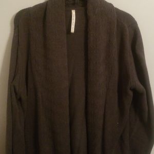 Grey open cardigan